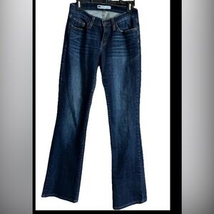 Levi's 529 Jeans Women’s Size 29x34”Blue Curvy Bootcut Distressed Whiskered